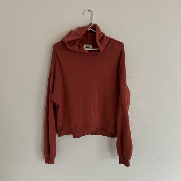 Madewell MWL Airyterry Hoodie Shorts Sweat Set in Red - Picture 2 of 12